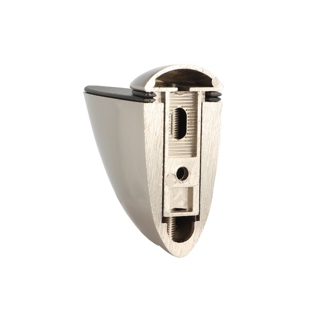 Glashyldeholder 4-19mm Glastykkelse - Rustfri Stl Look