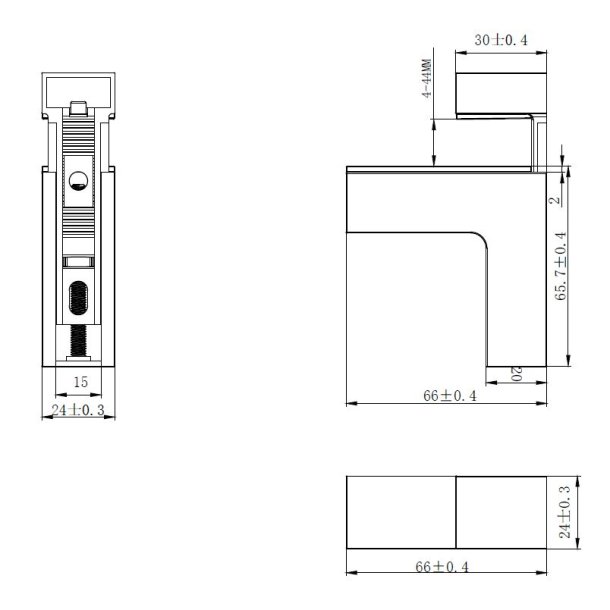 Glashyldeholder 4-40mm Glastykkelse - Forkromet