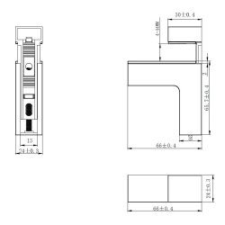 Glashyldeholder 4-40mm Glastykkelse - Aluminium Finish