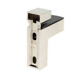 Glashyldeholder 4-40mm Glastykkelse - Rustfri Stl Look