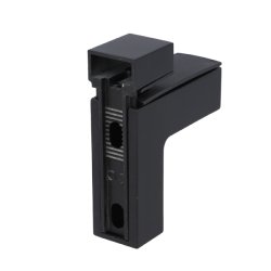 Glashyldeholder 4-40mm Glastykkelse - Sort Finish