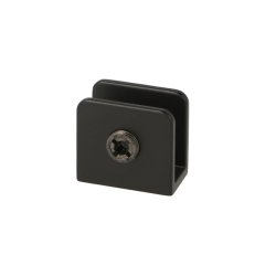 Glashyldeholder 4-8mm Glastykkelse - Sort Finish