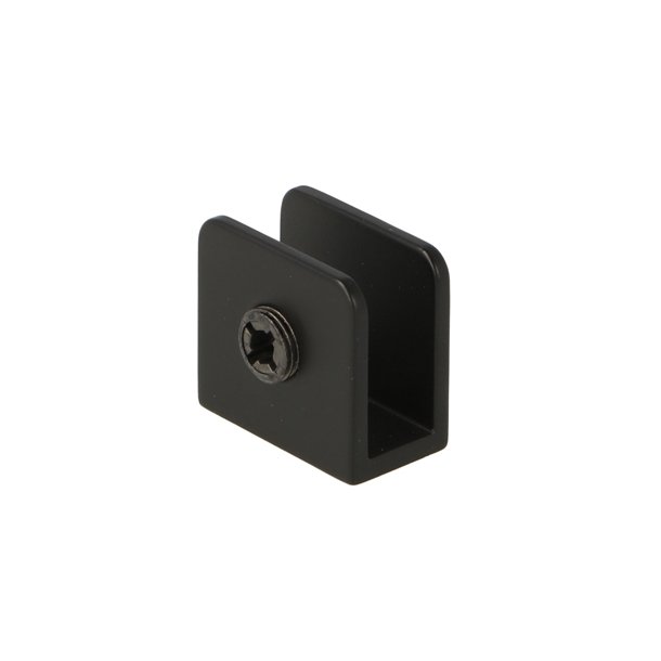 Glashyldeholder 4-8mm Glastykkelse - Sort Finish