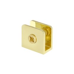 Glashyldeholder 4-8mm Glastykkelse - Messing Finish