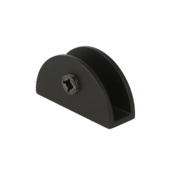 Glashyldeholder 4-8mm Glastykkelse - Sort Finish