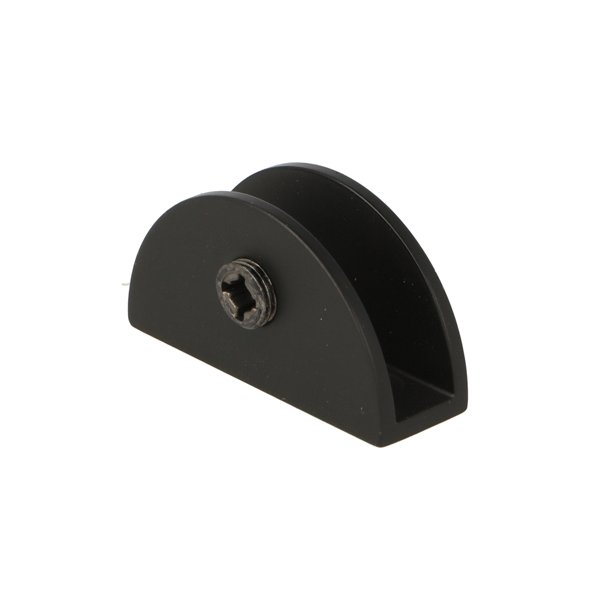 Glashyldeholder 4-8mm Glastykkelse - Sort Finish