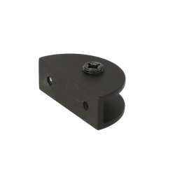 Glashyldeholder 4-8mm Glastykkelse - Sort Finish