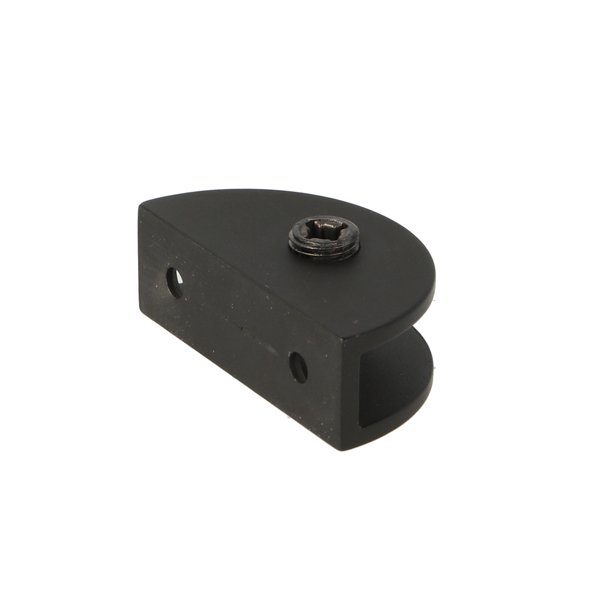 Glashyldeholder 4-8mm Glastykkelse - Sort Finish