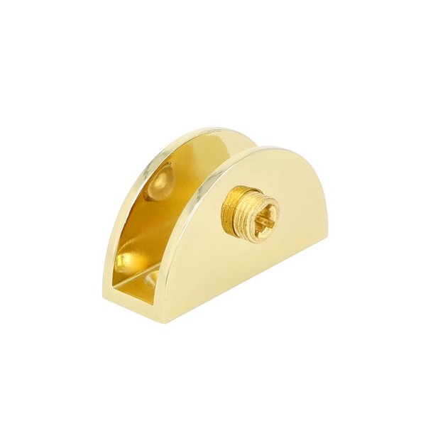 Glashyldeholder 4-8mm Glastykkelse - Messing Finish