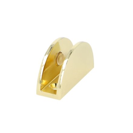 Glashyldeholder 4-8mm Glastykkelse - Messing Finish