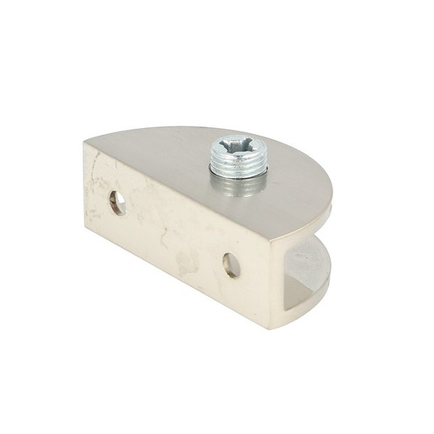 Glashyldeholder 4-8mm Glastykkelse - Brstet Stl Finish