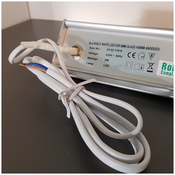 Glashylde med Indbygget LED Lys - 450 mm