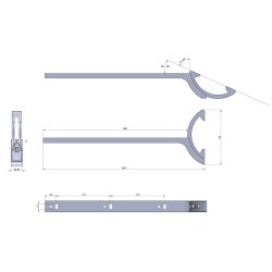 Hyldekn�gt til Lige og Skr� V�gge - Rustfri St�l, R�