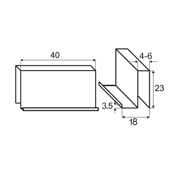 Greb "�gir" til 4-6mm Glas - Sort