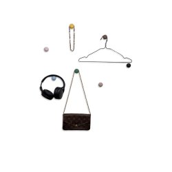 Selvklbende Drstopper/Knage "Macaron" - Blueberry