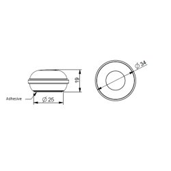 Selvklbende Drstopper/Knage "Macaron" - Chocolate