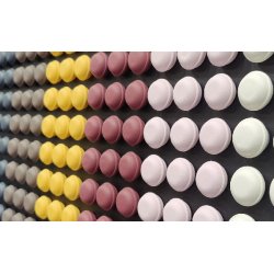 Selvklbende Drstopper/Knage "Macaron" - Strawberry