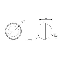 Selvklbende Drstopper "Cupcake" - Klar