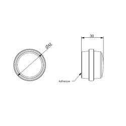 Selvklbende Drstopper "Crumpet" - Klar