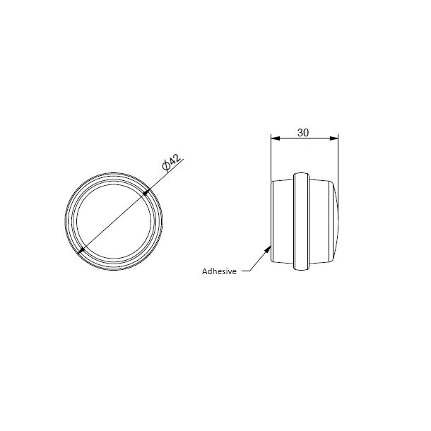 Selvklbende Drstopper "Crumpet" - Klar