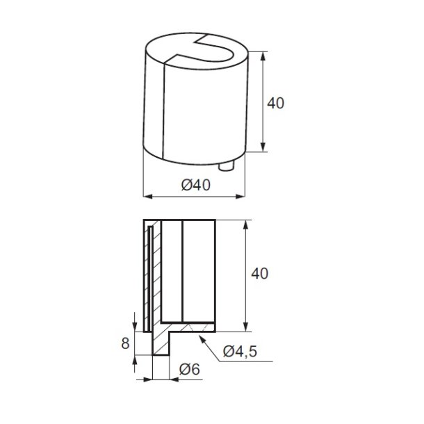 Drstopper "Bee" -  Rustfri Stl - 40x40mm