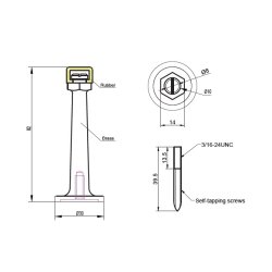 D�rstopper "Wasp" 82mm - Mat Sort