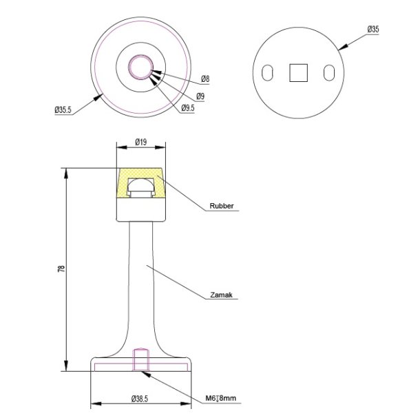 Drstopper "Wasp" 78mm - Formessinget