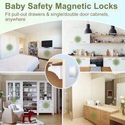 Magnetisk B�rnesikringsl�s "Kind" - 4 stk Pakke