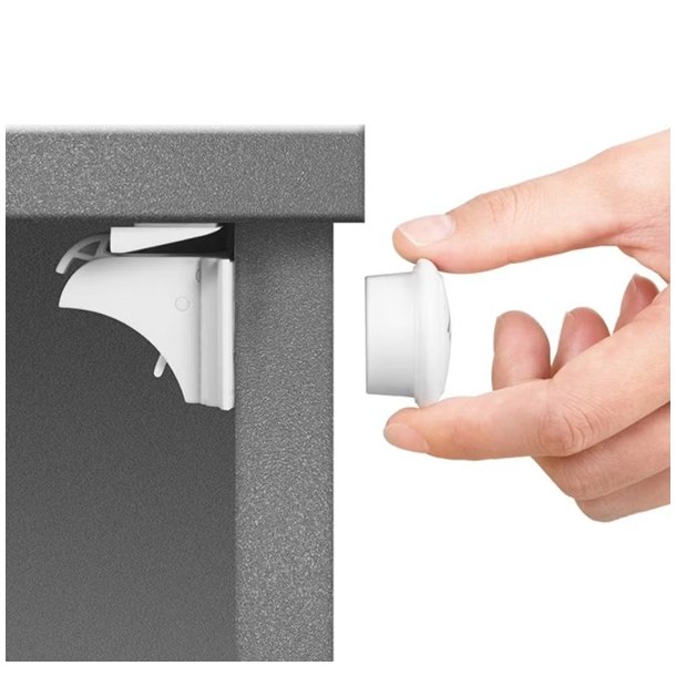 Magnetisk B�rnesikringsl�s "Kind" - 4 stk Pakke