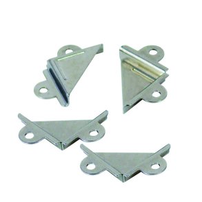 Spejlbeslag 22x22mm Stl - Forniklet