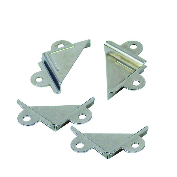 Spejlbeslag 22x22mm Stl - Forniklet