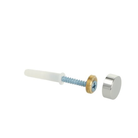 Spejlbeslag - �15mm - Poleret Krom