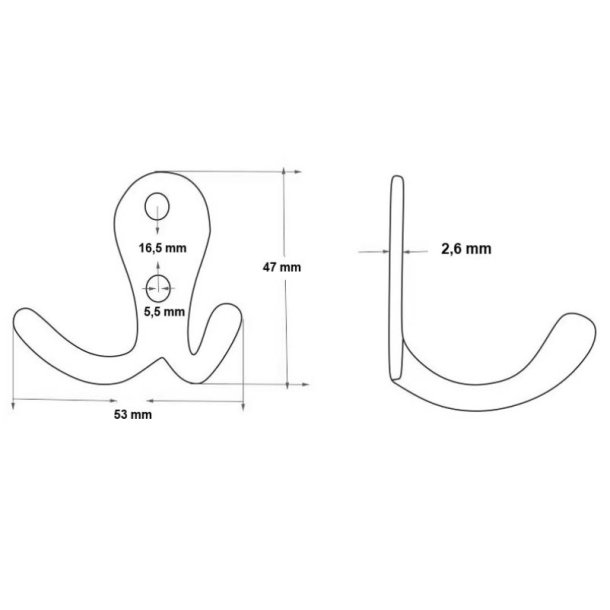 Knage "Octa" - Mat Sort - 2 Kroge
