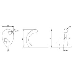 Knage "Trunk" - Messing - 1 Krog