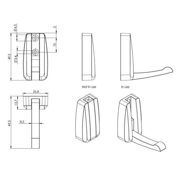 Foldbar Knage "Hippo" - Brstet