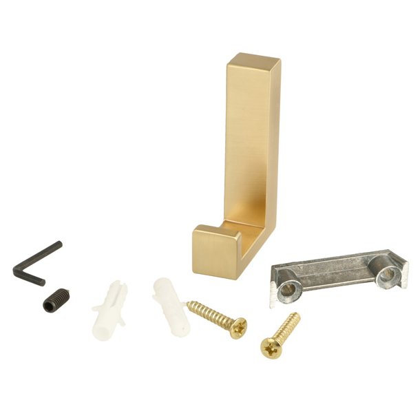 Knage "Facet" - B�rstet Messing - 1 Krog