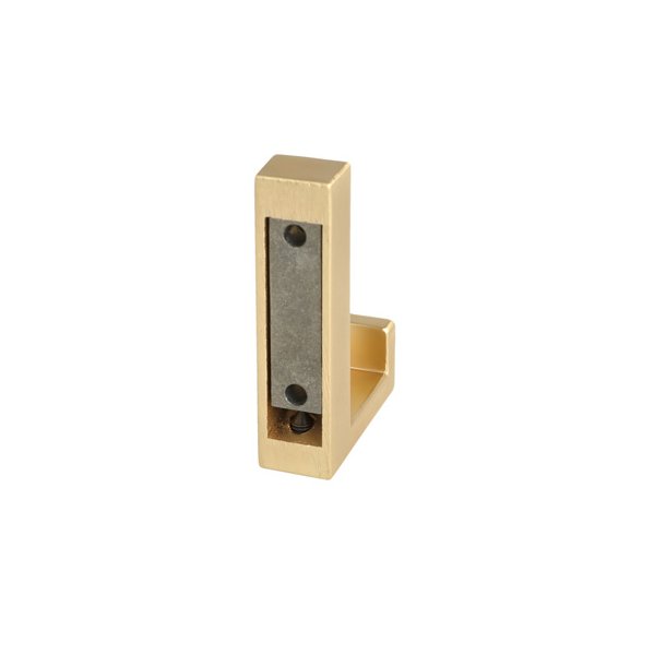 Knage "Facet" - B�rstet Messing - 1 Krog