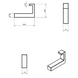 Knage "Facet" - B�rstet - 1 Krog