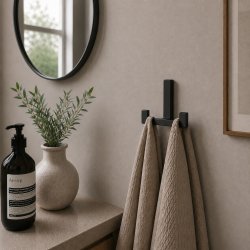 Knage "Facet" - Mat Sort - 2 Kroge