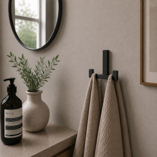 Knage "Facet" - Mat Sort - 2 Kroge