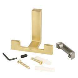 Knage "Facet" - B�rstet Messing - 2 Kroge