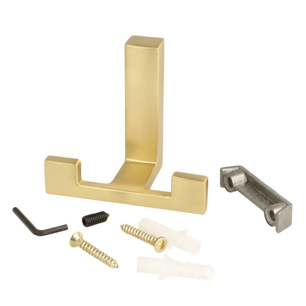 Knage "Facet" - B�rstet Messing - 2 Kroge