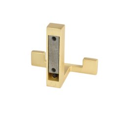 Knage "Facet" - B�rstet Messing - 2 Kroge