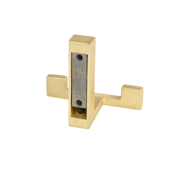 Knage "Facet" - B�rstet Messing - 2 Kroge