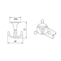 Ankerkrog "Spider" - Forkromet
