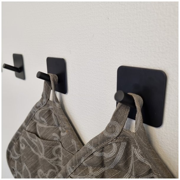 Selvklbende Knage "Pisa" - 1 Krog - Mat Sort