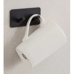 Selvklbende Knage "Pisa" - 2 Kroge - Mat Sort