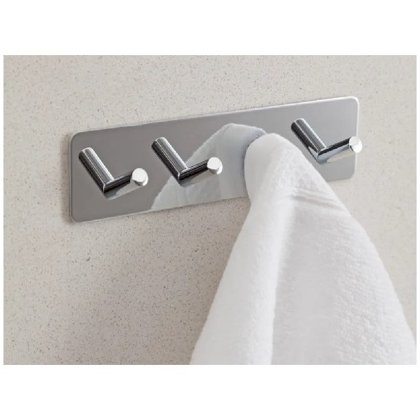 Selvklbende Knage "Pisa" - 4 Kroge - Poleret