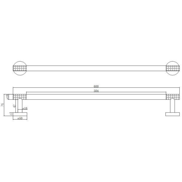 H�ndkl�deholder "Monza" Rustfri St�l - B�rstet Messing