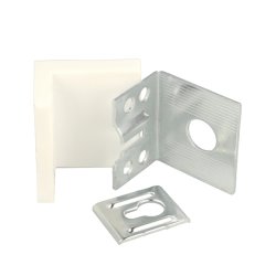 Vgbeslag (3 Dele) til Skab,Reol eller Kommode - Hvid